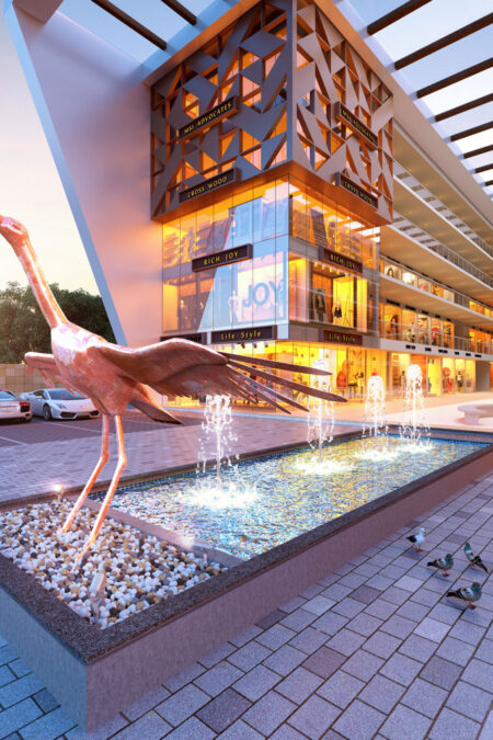 Side View - SHIVEN SHOPPERS  - Commercial - Designroot - Best architect company in surat