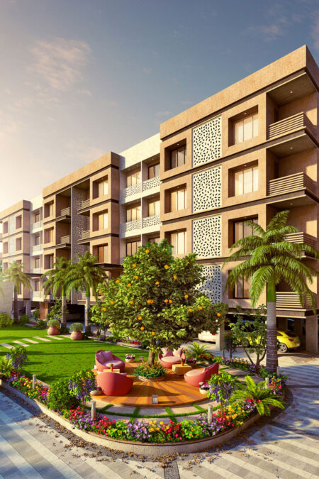Side View - DHANLAXMI EVITA  - Residential - Designroot - Best architect company in surat