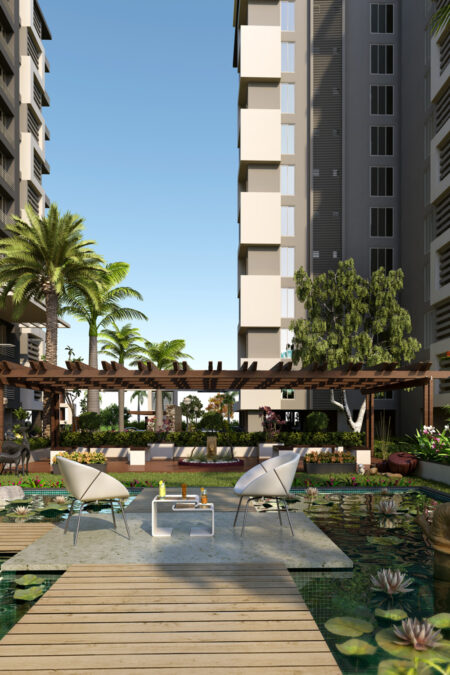 Garden Area - SILICON LUXURIA  - Residential - Designroot - Best architect company in surat