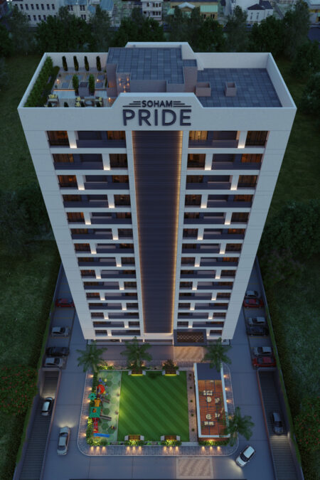 Top View - SOHAM PRIDE  - Residential - Designroot - Best architect company in surat