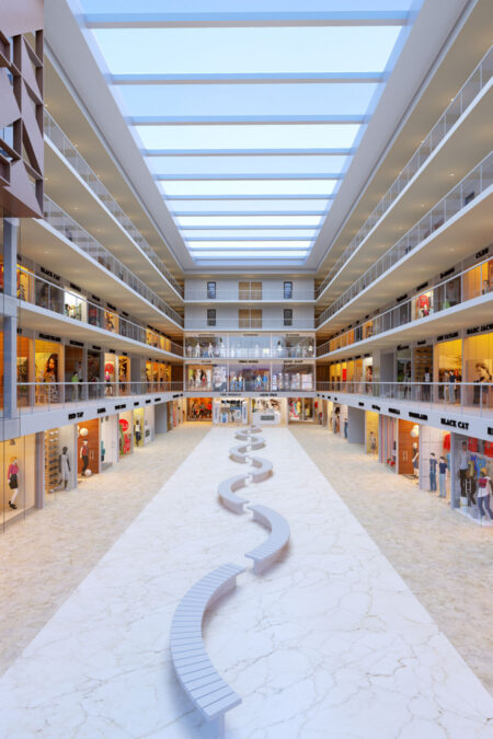 Inside View - SHIVEN SHOPPERS  - Commercial - Designroot - Best architect company in surat