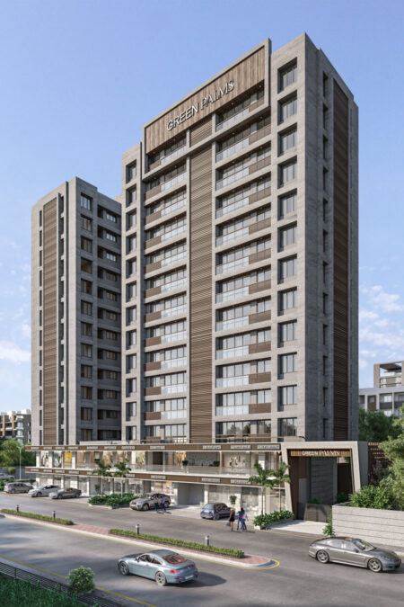 Side View - GREEN PALMS  - Residential - Designroot - Best architect company in surat