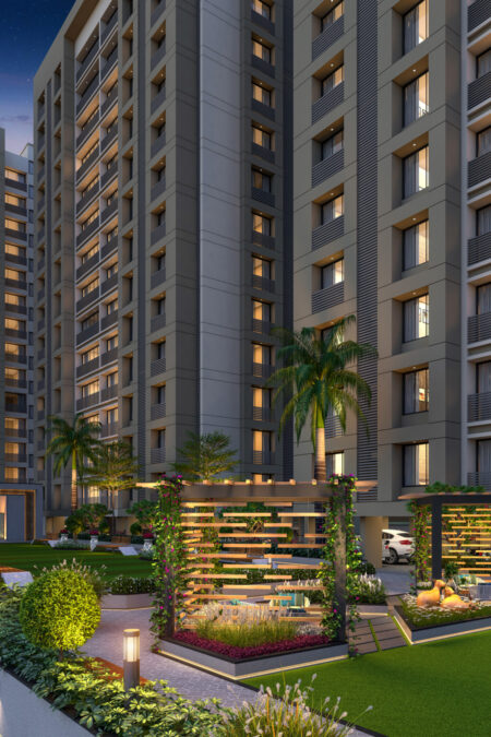 Garden Area - ORCHID FANTASIA  - Residential - Designroot - Best architect company in surat