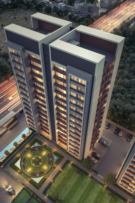 Top View - SHIVEN FLORENZA  - Residential - Designroot - Best architect company in surat