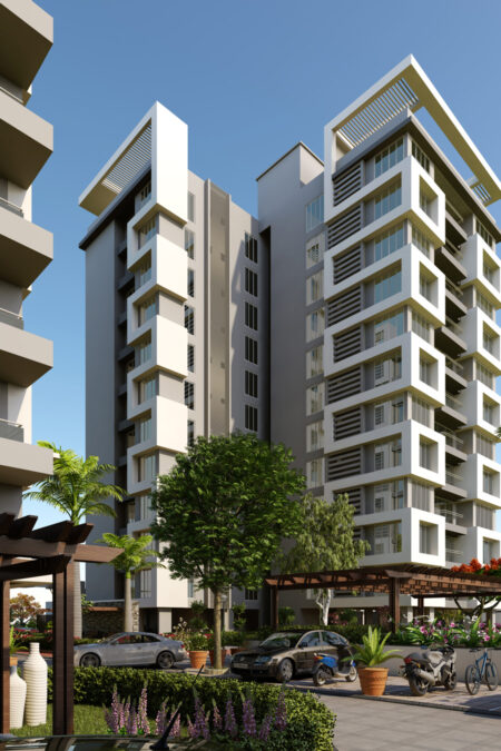 Parking View - SILICON LUXURIA  - Residential - Designroot - Best architect company in surat