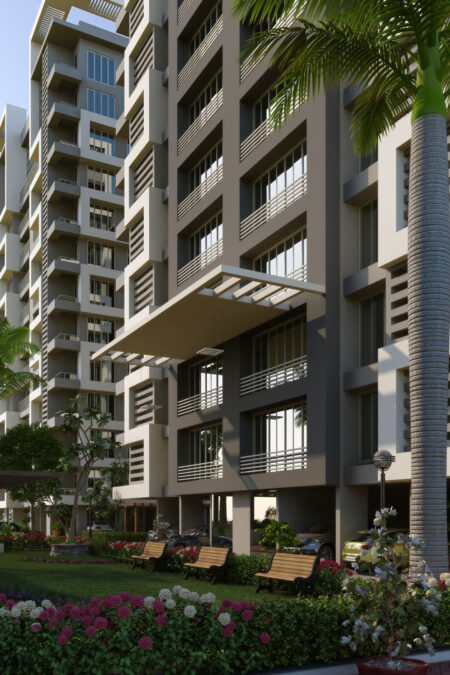 Garden Area - SILICON LUXURIA  - Residential - Designroot - Best architect company in surat