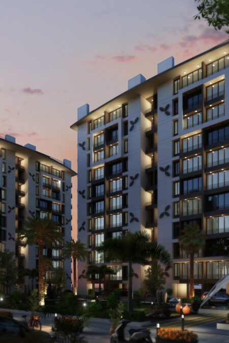 Side View - SILICON PALM  - Residential - Designroot - Best architect company in surat