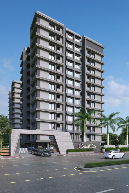 Side View - ORCHID ELITE  - Residential - Designroot - Best architect company in surat