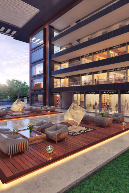 Waiting Area - THE GALLERIA  - Commercial - Designroot - Best architect company in surat