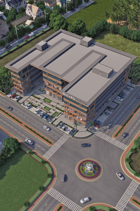 Bird View - SHIVEN SQUARE  - Commercial - Designroot - Best architect company in surat