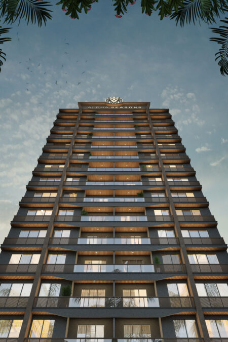 Front View - ALPHA SEASONS  - Residential - Designroot - Best architect company in surat