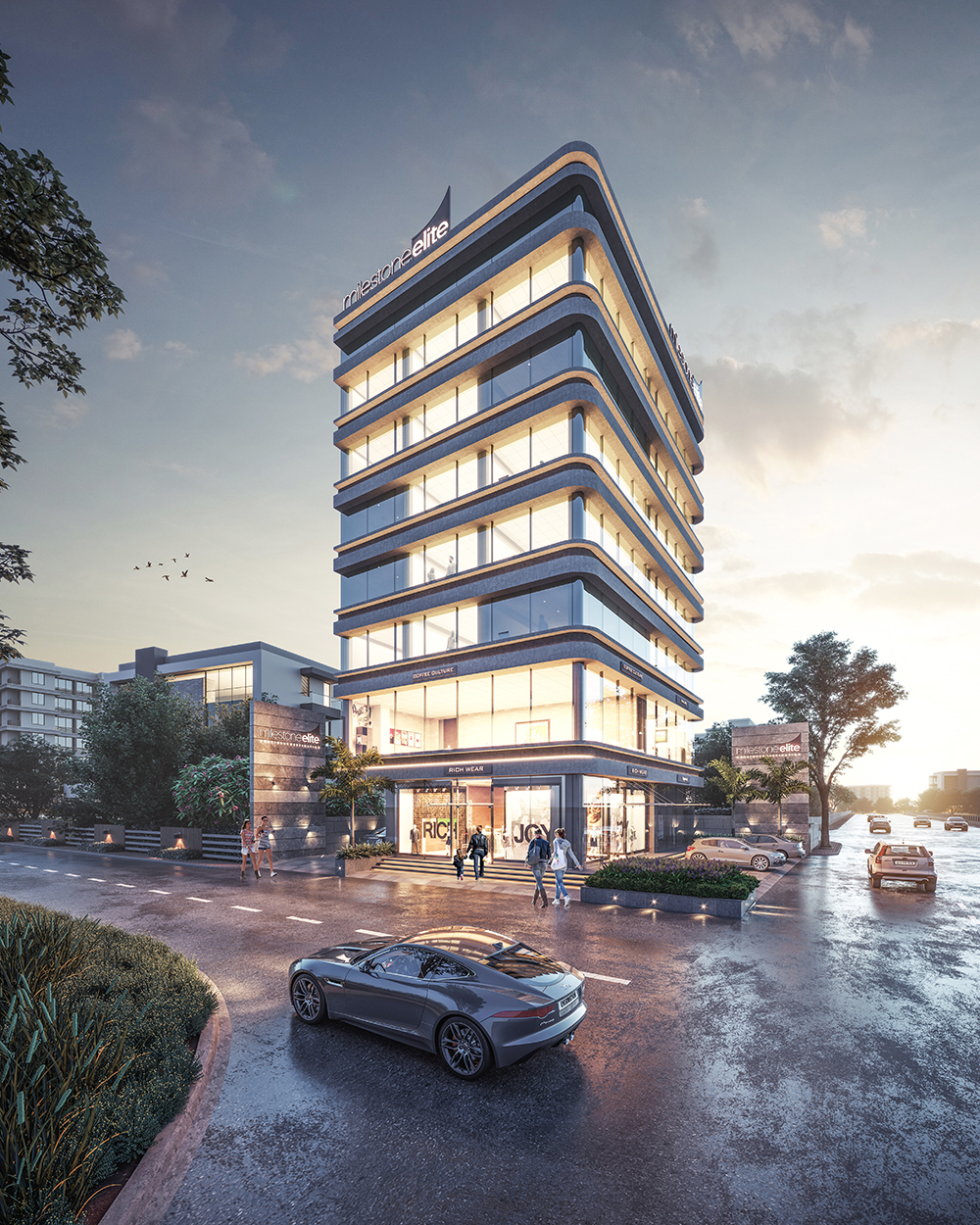 Milestone Elite  - Commercial - Designroot - Best architect company in surat